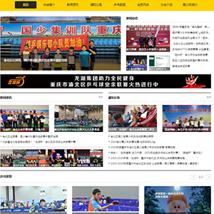重慶網站建設平面設計案例作品重慶市渝北區乒乓球協會
