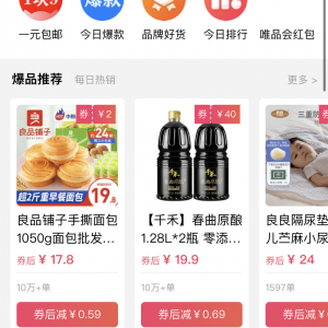 購物商城小程序制作項目分析券多多購物券