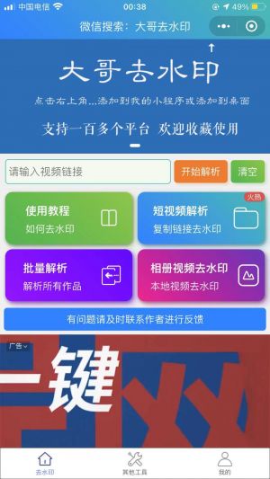 大哥去水印小程序設(shè)計(jì)圖1