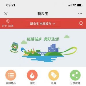 【岑鞏縣新農寶】購物商城公眾號開發設計分析