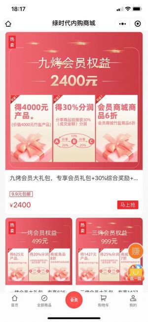 綠時代竹鹽商城小程序設計圖3