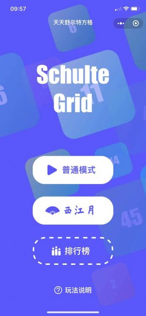 天天舒爾特方格小程序設計圖1