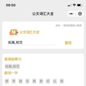 工具小程序開發(fā)方案分析【公文寫作詞匯大全】