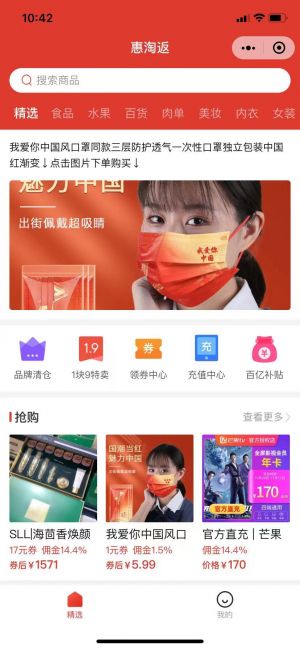 惠淘返小程序設計圖1